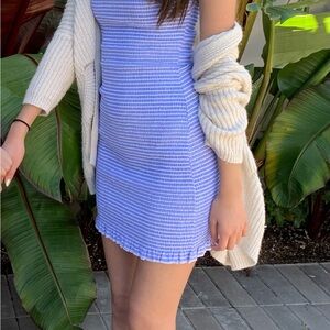 Abercrombie & Fitch Blue and White Striped Mini Dress